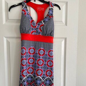 Gerry tank dress xs racerback Red, blue, white and purple